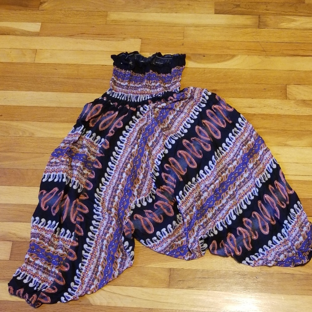Blue harem pants